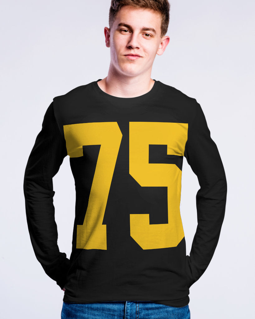 #75 XL HERO NUMBERS Long Sleeve Shirt B/Y