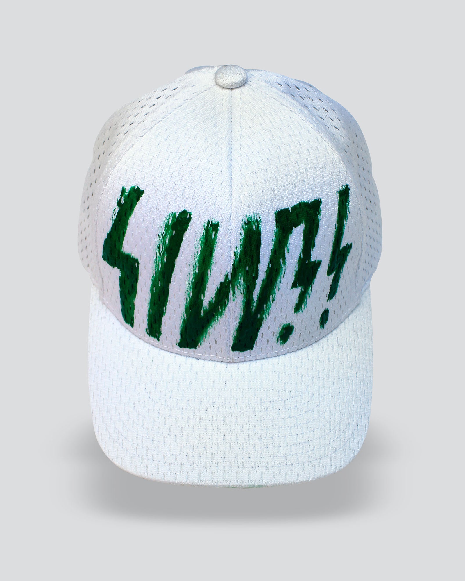 SIW?! White TURF STAIN Jersey-Mesh FlexFit Cap