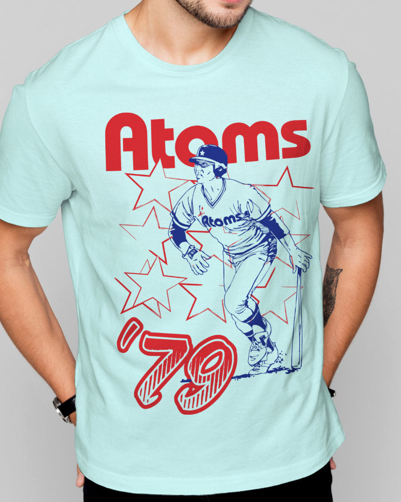 &#39;79 ATOMS Modern Vintage Baseball T-Shirt
