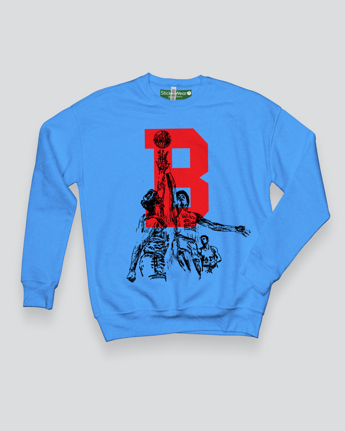 B IS FOR BASKETBALL Big Letter Sponge Fleece Sweatshirt