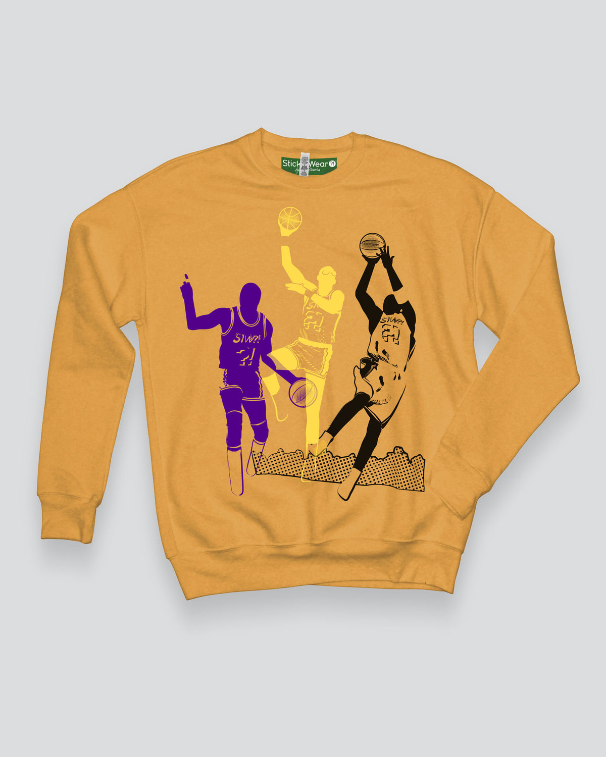 HOLLYWOOD GUARDIANS Sponge Fleece Basketball Stance Sweatshirt