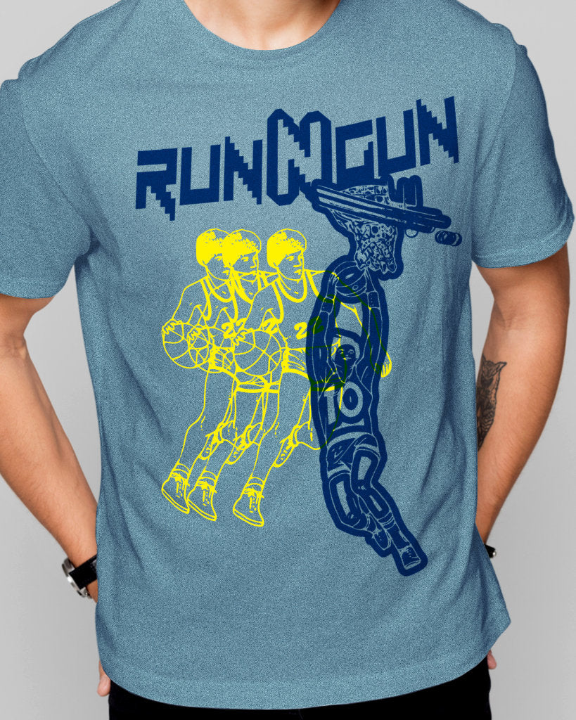 RUN-N-GUN Front Row Basketball T-Shirt