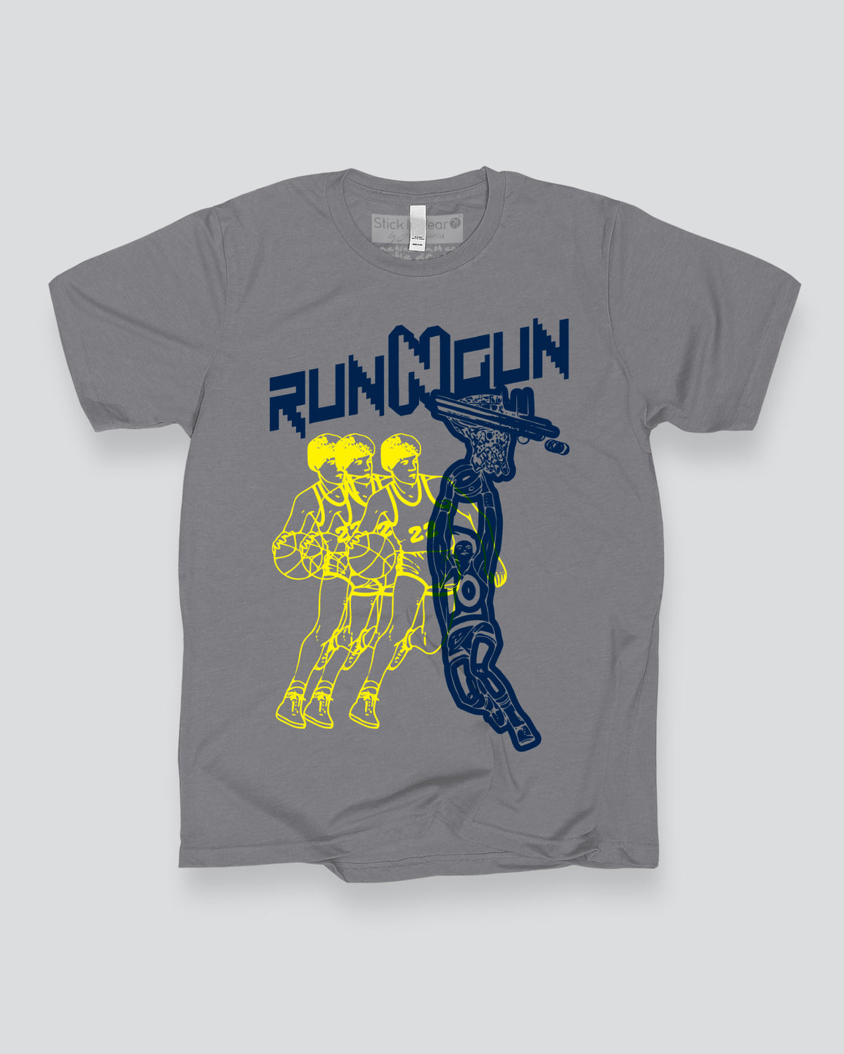 RUN-N-GUN Front Row Basketball T-Shirt