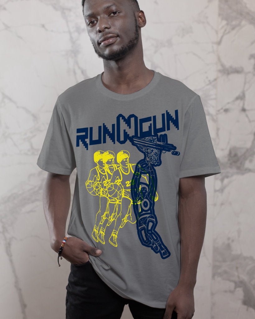 RUN-N-GUN Front Row Basketball T-Shirt